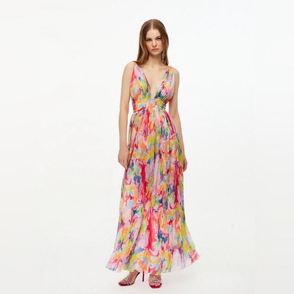 Nocturne Printed Flowy Dress - Picture 1 of 12